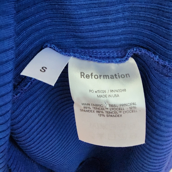 Reformation Kensy Long Sleeve Minidress In Royal - Picture 7 of 10